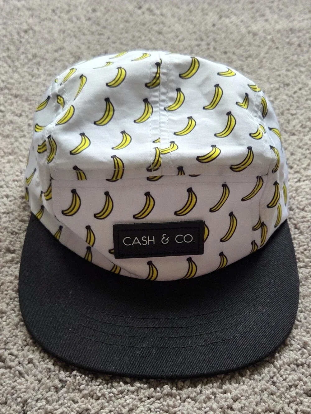Cash & Co Banana Print 5-Panel Snapback Hat, Toddler S/M (6M-2Y) Pop Art Fun